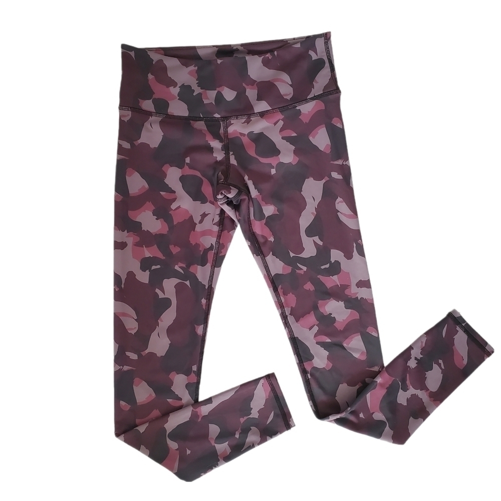 Noli Yoga Purple Camouflage Mid-Rise Full Length Athletic Leggings